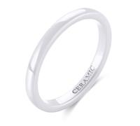 Whoiy Anillo grabado para parejas, alianza de boda, cerámica, 2 mm, pulida, anillo de compromiso, simple bisutería, anillos para parejas, color blanco/negro, talla 47-70, 61 (19.4), Cerámica, Sin