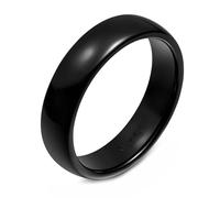 Whoiy Anillo grabado para parejas, alianza de boda, cerámica, 2 mm, pulida, anillo de compromiso, simple bisutería, anillos para parejas, color blanco/negro, talla 47-70, 70 (22.3), Cerámica, Sin