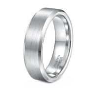 Whoiy Anillo grabado para parejas, anillos de compromiso de tungsteno, 2 mm, 4 mm, 6 mm, 8 mm, cepillado, anillos de boda, sencillos anillos de moda, anillos para parejas, color negro, talla 47-75, 57