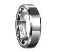 Whoiy Anillo para parejas de plata grabado, anillo de compromiso de carburo de tungsteno pulido 6 mm/8 mm anillos de boda simples y sencillos joyas de moda, anillos para parejas, tamaño 52-72, 62