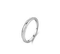 Whoiy Anillos de boda de oro blanco para mujer, anillo de boda con diamantes de oro auténtico, anillos de compromiso, elegantes anillos de boda para mujeres, 16, Metal precioso Piedra preciosa