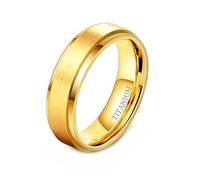 Whoiy Anillos de boda negros con grabado, anillo de banda de titanio 4 mm/6 mm/8 mm/10 mm cepillado, anillos de pareja simples y sencillos de bisutería para parejas, tallas 47-75, 66 (21.0), Titanio