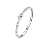 Whoiy Anillos de boda para mujer, plata de ley 925, anillos de compromiso elegantes con circonitas para mujer, Zirconia cúbica