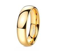 Whoiy Anillos de tungsteno para hombre, oro con grabado, 2 mm, 4 mm, 6 mm, 8 mm, joyería de moda, anillo para hombre, talla 47 - 75, 70 (22.3), Tungsteno, Sin piedra preciosa