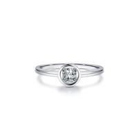 Whoiy Anillos para mujer de oro, diamante cultivado en laboratorio, anillos de boda, oro blanco, anillos solitarios, anillos de compromiso, oro real para mujer