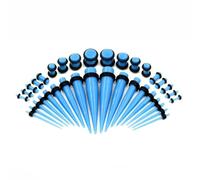 Whoiy Juego de dilatadores acrílicos, multicolor, 1,6 - 10 mm, 36 unidades, kit de estiramiento cónico, para hombres y mujeres, kit de estiramiento con anillos en O,