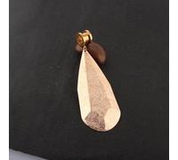 Whoiy Pendiente de acero inoxidable, 2 unidades, con colgante de gota, dilatador de carne, 6 mm - 25 mm, oro rosa/plata, para mujeres, 12mm, Acero inoxidable, Sin gemas