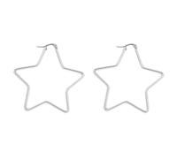 Whoiy Pendientes de aro, de acero inoxidable, hipoalergénicos, hipoalergénicos, aretes de aro de moda plateado/dorado para mujer, No es una piedra preciosa