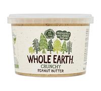 Whole Earth - Crema Crujiente de Cacahuete - 1 kg - Sin Azúcar Añadido y Sin Gluten - Apta para Veganos - Fuente de Fibra y Proteínas - Ideal para Untar en Pan o Tostadas