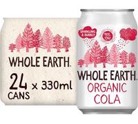 Whole Earth - Pack de 24 Bebidas Refrescantes Ecológicas de Cola de 330 ml - Sin Azúcar Añadido - Apta para Veganos - Indicada para Tomar en Frío - Elaborada con Ingredientes Naturales