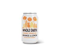 Whole Earth - Refresco Ecológico de Limón y Naranja - 330 ml - Sin Azúcar Añadido y Sin Gluten - Apto para Veganos - Indicado para Tomar en Frío - Elaborada con Ingredientes Naturales