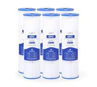 Whole House - Cartucho de filtro de agua plisado de 50 micras de repuesto para W50PE, SPC-25-1050, ECP50-10, R50, FM-50-975, WHKF-WHPL, WPC50-975 y enfriador de agua de inmersión fría (paquete de 6)