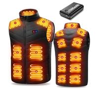 Wholede Chaleco Calefactable para Hombre y Mujer con Batería de 27 000 mAh/7,4 V, 17 Zonas Calefactables, Chaqueta Térmico Eléctrico con 3 Ajustes de Temperatura