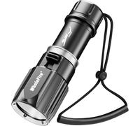 WholeFire Lámpara de buceo LED extremadamente brillante 6000 lúmenes, IPX8, resistente al agua 30 m, linterna subacuática, XHP70 recargable, lámpara de buceo para cuevas submarinas de aguas profundas