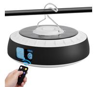WholeFire Lámpara solar de camping con mando a distancia, linterna de camping, impermeable, 4 modos, para camping, senderismo, exterior, emergencia, pesca