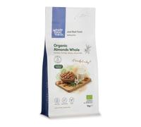 Wholefood Earth - Almendras enteras ecológicas, 1 kg, crudas, sin transgénicos, veganas, altas en fibra, fuente de proteínas, con certificación ecológica