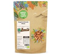 Wholefood Earth - Almendras enteras ecológicas, 3 kg, crudas, sin transgénicos, veganas, altas en fibra, fuente de proteínas, con certificación ecológica