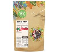 Wholefood Earth - Island Mix, mezcla de frutas y frutos secos, 1 kg, sin transgénicos, fuente de fibra, fuente de proteínas
