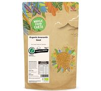 Wholefood Earth - Semillas de amaranto ecológico, 1 kg, crudas, sin transgénicos, veganas, altas en fibra, con certificación ecológica