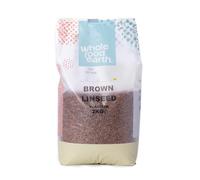 Wholefood Earth - Semillas de lino marrón, sin transgénicos, naturales, veganas, sin lácteos, sin azúcares añadidos, 2 kg