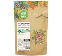Wholefood Earth - Soja oscura texturizada picada, sin transgénicos, vegana, sin lácteos, sin azúcar añadido, 500 g