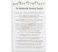 Wholehearted Parenting Inspiration Canvas Poster Encouraging Words Wall Art for Family Home Bedroom Living Room Decor(Unframed,16x24inch(40x60cm))