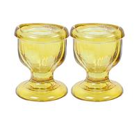 WHOLELIFEOBJECTS Taza de lavado de ojos de cristal con diseño de ingeniería para adaptarse a los ojos para una limpieza eficaz de los ojos, borde en forma de ojo, ajuste cómodo, juego de 2 (amarillo)