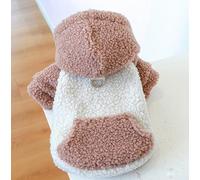 Wholesale of Pet - Chaqueta de forro polar con capucha para perro, gato y cordero, serie de suéteres para otoño e invierno, 1 (sombrero rosa de lana de cordero, con hebilla de tracción, grande)