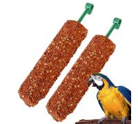 Wholesome Bird Treats - Snack Toy for Parakeet Canary Finch | Material de grano con 2 piezas, entrenamiento soporte, foraging Fun, Food Reward Accessory, Healthy Diet Aid for Conure Parrot