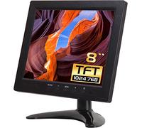 WHOLEV Monitor CCTV HDMI TFT LCD de 8 Pulgadas con Auriculares AV/VGA/HDMI/BNC para Raspberry Pi Home Security cámara IP CCTV Pantalla de Ordenador