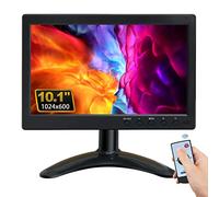 WHOLEV Monitor de seguridad de 10.1 pulgadas FHD CCTV PC Monitor con VGA HDMI BNC AV entrada USB altavoz incorporado 178 gran angular para Raspberry Pi Game Computer