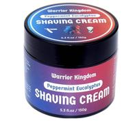 Wholly Kaw Warrior Kingdom - Crema de afeitar de lujo para hombre, menta y eucalipto, para piel suave, tonificación y tonificación pensada y sedosa, abundante espuma para un afeitado impecable