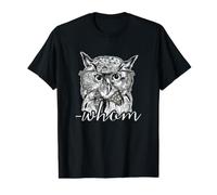 Whom Gramática Humor Búho Juego de Palabras para Profesores de inglés Camiseta gráfica económica