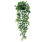 Whonline Plantas Colgantes Artificiales pequeñas Plantas Falsas en Maceta, Plantas de imitación para Interiores y Exteriores, estética, Oficina, Sala de Estar, decoración de estantes (Paquete de 1)