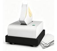 WHOOLEFUN Emparejador De Papel Eléctrico, Alineador Automático De Papel De Escritorio 2800r/min, Ancho De 50 Mm Y Clasificación Rápida En 5 S, Eliminación De Estática Y Restos De Papel, para Vales De