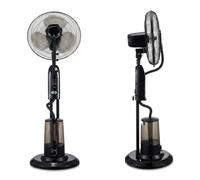 WHOOLEFUN Ventilador De Pie Oscilante con Nebulizador, Enfriador De Aire Evaporativo con Depósito De Agua De 3,2 L, Ventilador De Pedestal Silencioso, 3 Velocidades Y Temporizador De 60 Minutos