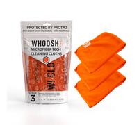 Whoosh! 3XL Tech Cleaning Cloths - Paños de Limpieza, Juego de Tres Paños, Microfibra Premium, Antimicrobianos, Limpieza de la Pantalla del Teléfono y Computadora, Eliminación de Polvo, 35.6 x 35.6 cm