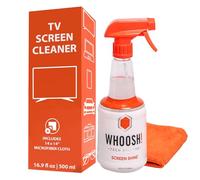 WHOOSH! Limpiador de Pantalla TV Pro para LED, LCD - Kit de Limpieza de Pantalla de TV OLED de 500 ml con paño de Microfibra, Botella Recargable, Limpieza sin Rayas, fórmula Segura y no tóxica