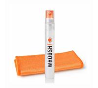 Whoosh! - Spray de bolsillo pulverizador limpiador de pantalla 100% natural, sin amoniaco ni alcohol - 8 ml y paños de microfibra anti microbios