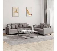 WHOPBXGAD 2+3 Seater Sofa Set with Cushions Taupe Gray Fabric Durable Living Room Furniture for Relaxation TV Watching Reading Comfortable Lounge Seating