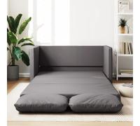 WHOPBXGAD 2 in 1 Convertible Floor Sofa Bed Synthetic Leather Gray 112x174x55 cm for Living Room Bedroom Home Theater Small Space Apartment Office