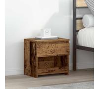 WHOPBXGAD 2 Pack Night Stands with Drawer, Vintage Wood Finish Side Tables for Bedroom, Sturdy Engineered Plywood End Tables with Storage Shelf, Easy Assembly Modern Nightstand Set of 2 (40x30x39cm)