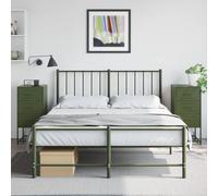 WHOPBXGAD Industrial Nightstand Set of 2, Olive Green Steel Bedside Table 36x39x78 cm, Sturdy Metal End Table with Storage Shelf for Living Room, Bedroom, Study, Easy to Clean & Wall Mountable