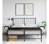 WHOPBXGAD Industrial Nightstand Set of 2, White Steel Bedside Table with Storage Drawer, Cold Rolled Steel Frame, Adjustable Legs for Living Room Bedroom, 36x39x50.5 cm