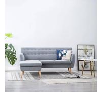 WHOPBXGAD L-Shaped Corner Sofa Bed with Reversible Chaise, Modern Fabric Sectional Couch for Living Room, Light Gray Polyester Upholstery, 171.5x138x81.5cm