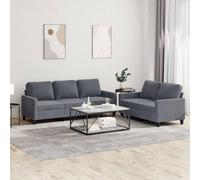WHOPBXGAD Luxury 2+3 Seater Velvet Sofa Set with Cushions Dark Gray Modern Living Room Furniture for Relaxing and Entertaining Guests