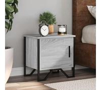 WHOPBXGAD Mesitas de Noche 2 uds Modernas, Madera Ingeniería Gris Sonoma 40x30x40cm con 2 Cajones, Estilo Elegante para Dormitorio y Sala, Nocheros con Patas de Metal y Superficie Resistente
