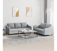 WHOPBXGAD Modern 5-Piece Sofa Set with Cushions Light Gray Fabric 2+3 Seater Living Room Furniture for Home Lounge Comfortable Durable Sectional