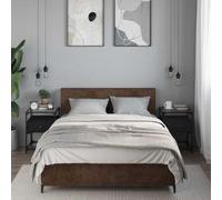 WHOPBXGAD Modern Nightstand Set of 2, Engineered Wood Bedside Table with Glass Top and Shelf, Black End Table for Bedroom Living Room, 40x40x55 cm, Sturdy & Easy to Clean