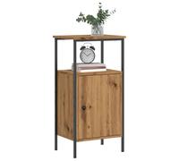 WHOPBXGAD Modern Nightstand with Storage, Engineered Wood Oak Finish, 41x31x80cm, Elegant Bedside Table for Bedroom, Sturdy Surface & Spacious Shelf, Easy to Clean, Classic Design for Home Decor